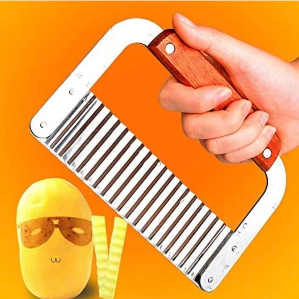 Super Leader‎ Crinkle Cutting Tool One Size Silver Brown